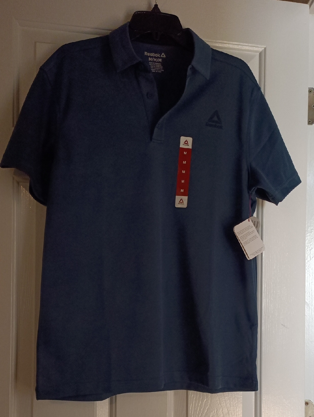 Reebok Men’s Navy Blue Polo Shirt with Logo